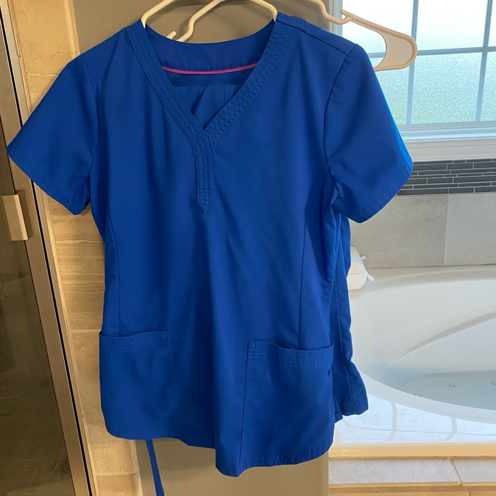 Royal blue healing hands scrubs